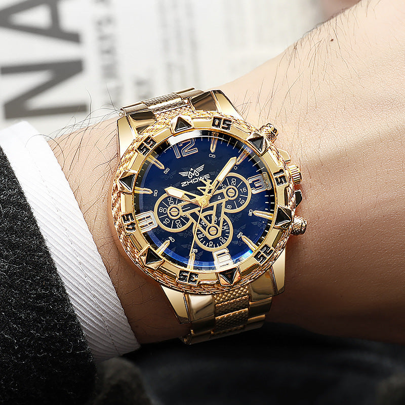 Orologio blu acciaio
