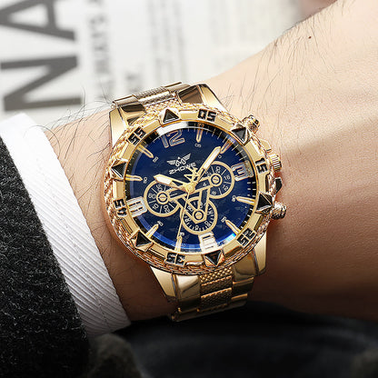 Orologio blu acciaio