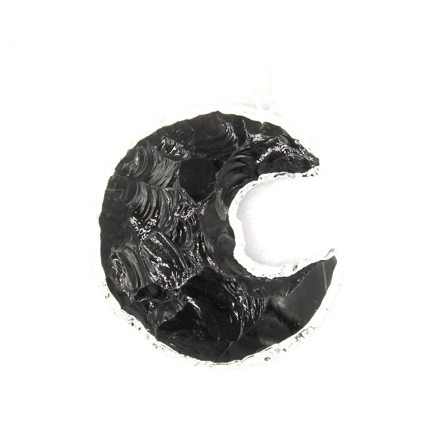 Pendente stella e luna sfaccettato