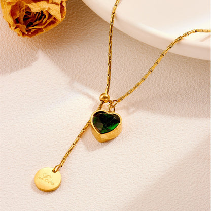 Collana con smeraldo e diamanti