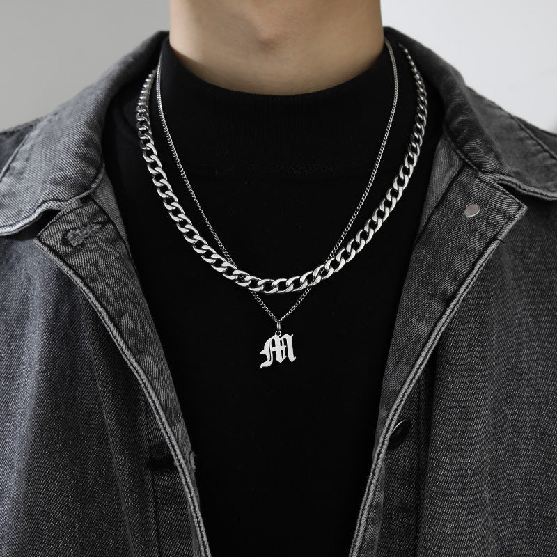 Collana Lettera Titanio