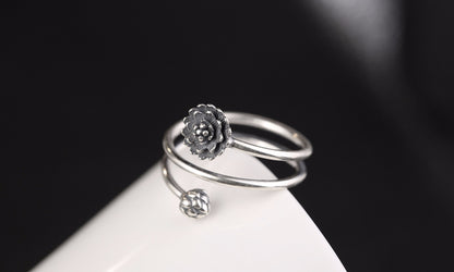 Anello loto argento personalizzabile