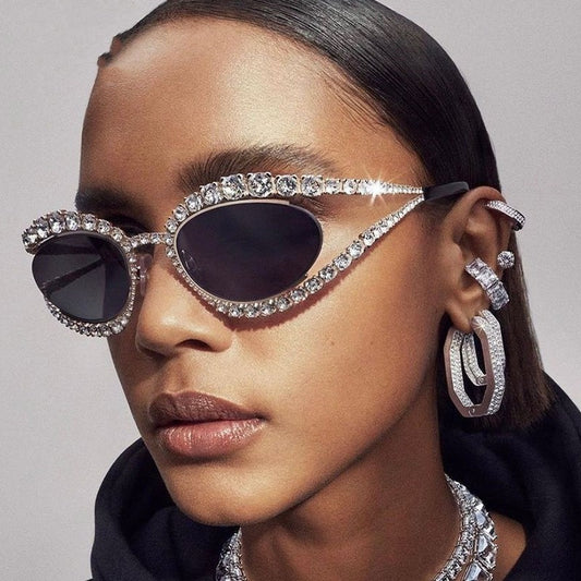 Occhiali cat eye strass