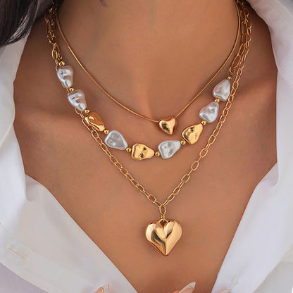 Collana pendente cuore irregolare