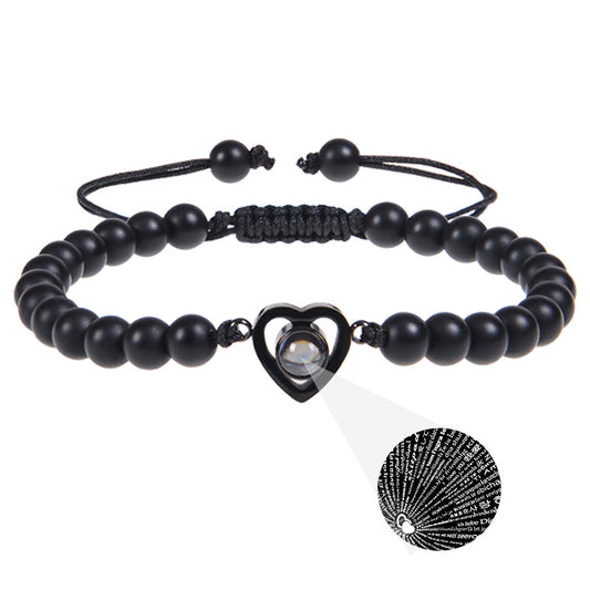 Braccialetto perline a cuore