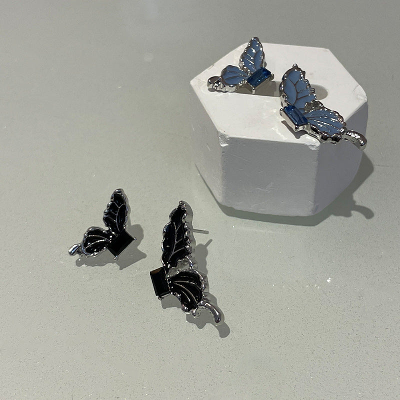Orecchini farfalla blu