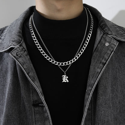 Collana Lettera Titanio