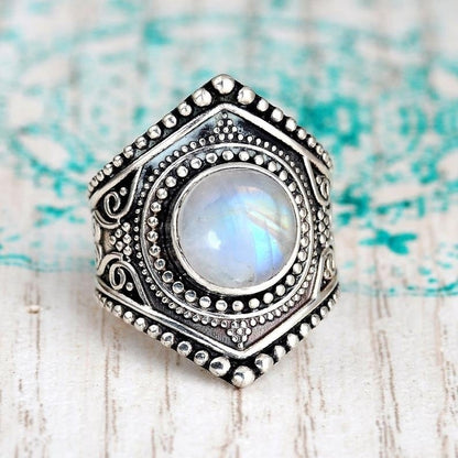Anello pietra di luna da donna