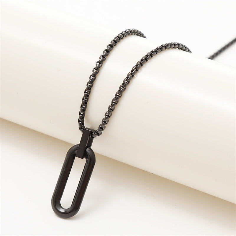 Collana titanio geometrica da uomo