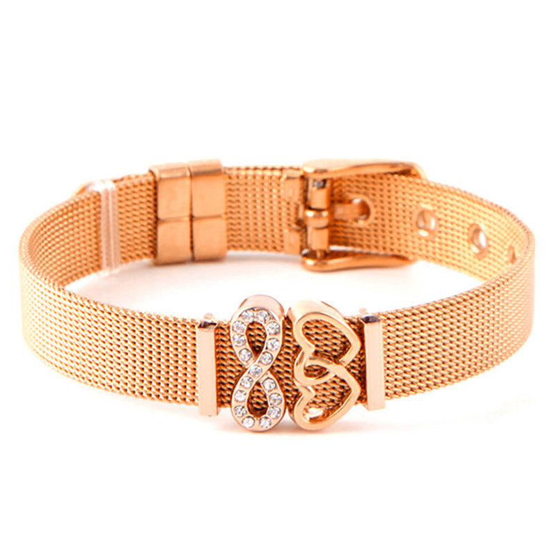 Bracciale charm acciaio inossidabile