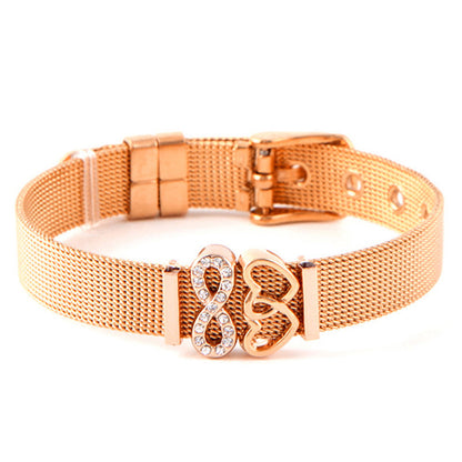 Bracciale charm acciaio inossidabile