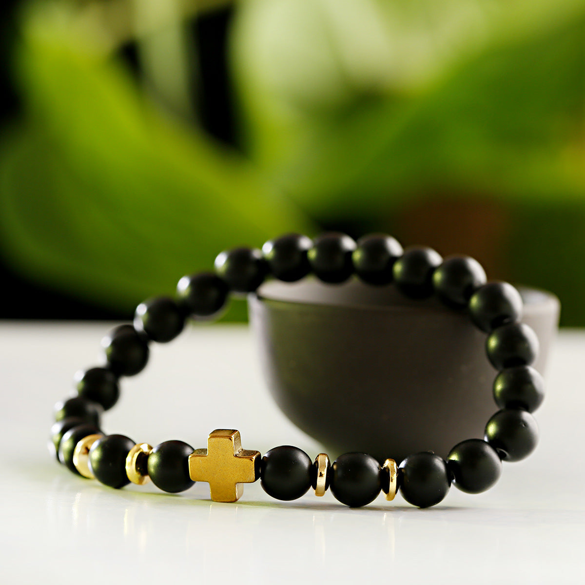 Bracciale croce e legno