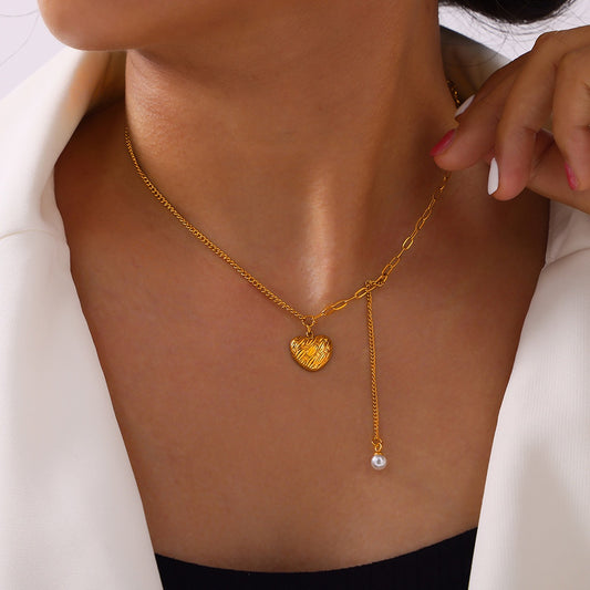 Collana amore perle madreperla personalizzabile