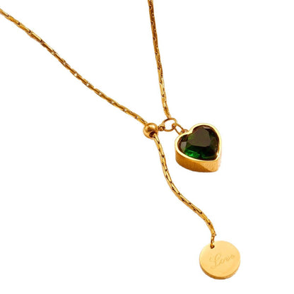 Collana con smeraldo e diamanti