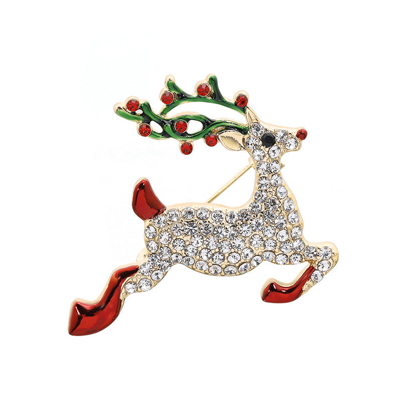 Spilla Natale pupazzo neve e giraffa