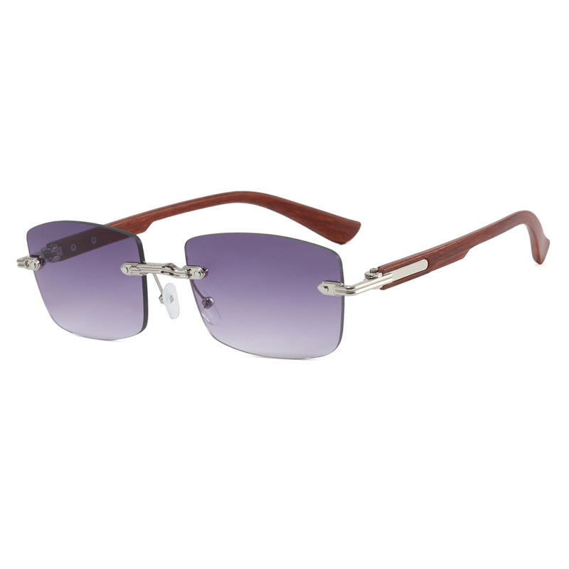Occhiali rimless quadrati da uomo