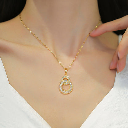 Collana clavicolare doppio anello