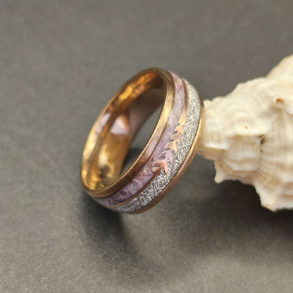 Anello marmo argento scanalato