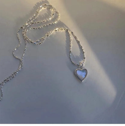 Collana opale cuore con ciondolo