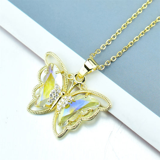 Collana farfalla cristallo zircone