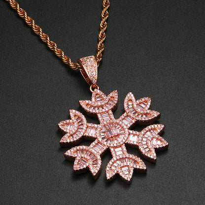 Collana fiocco di neve zircone
