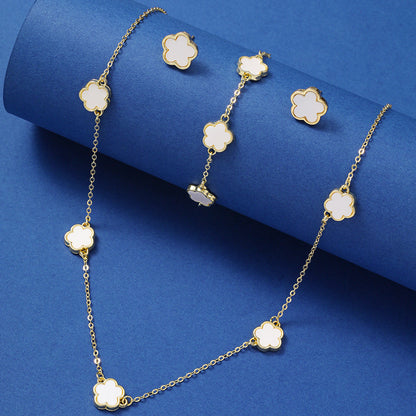 Set gioielli fiore a cinque petali