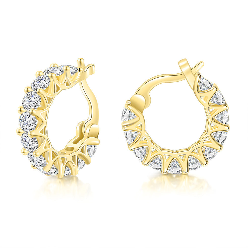 Orecchini a clip zirconia