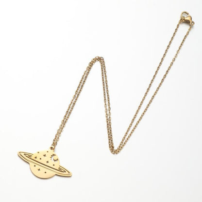 Collana stella e luna traforata