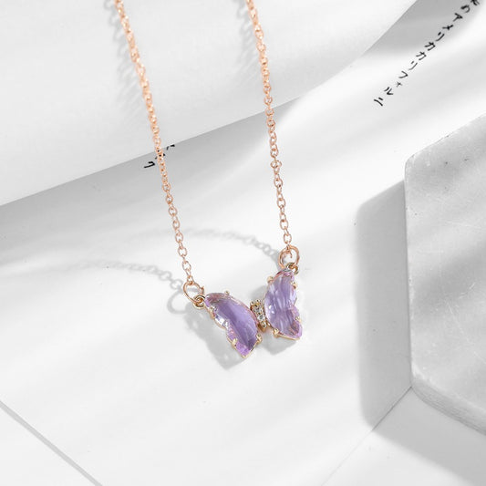 Collana farfalla cristallo da ragazza