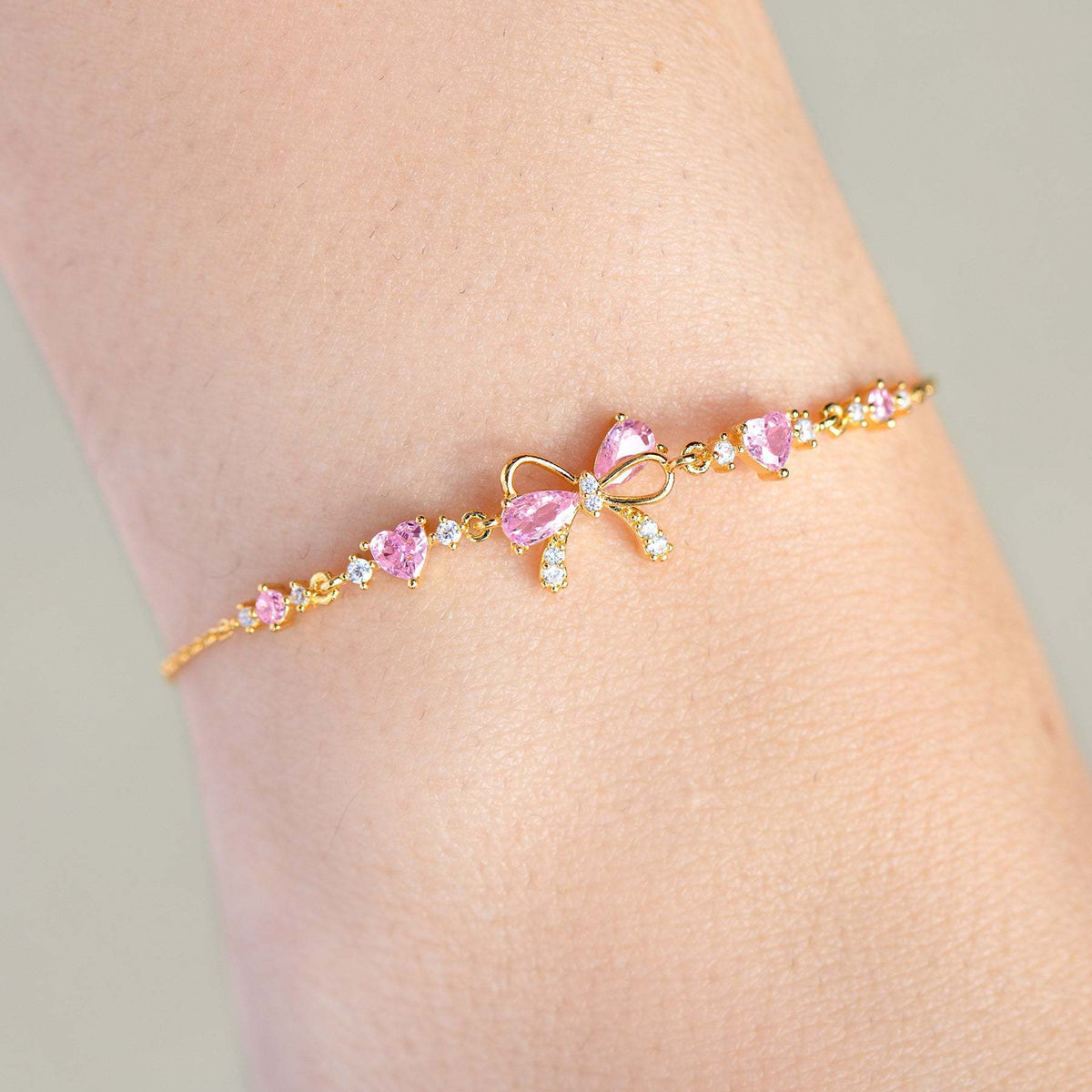 Braccialetto fiocco e cuore