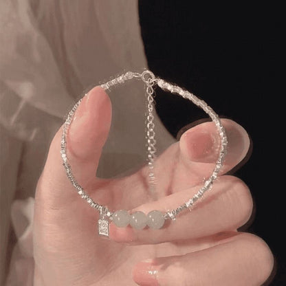 Braccialetto Giada Argento