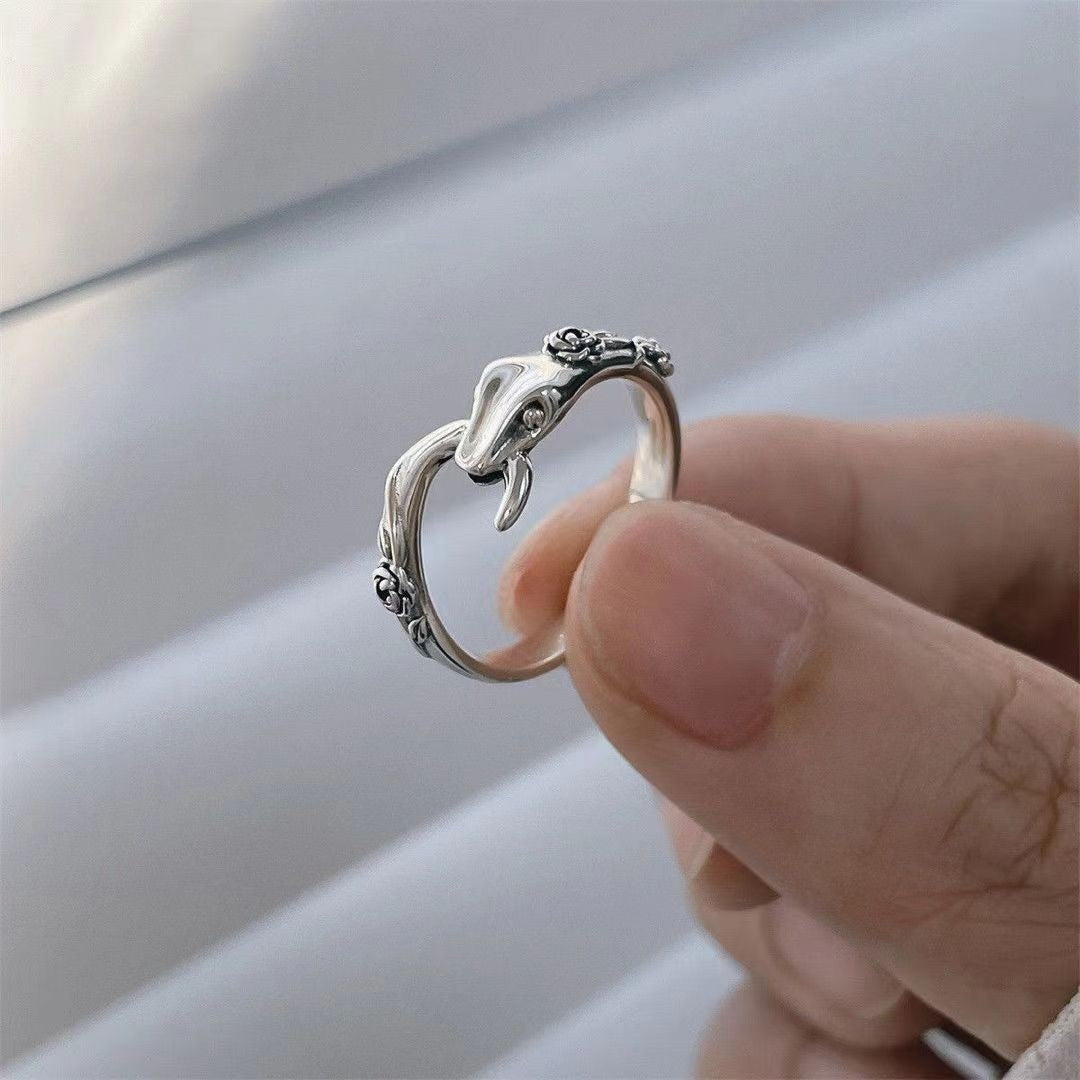 Anello floreale minimalista