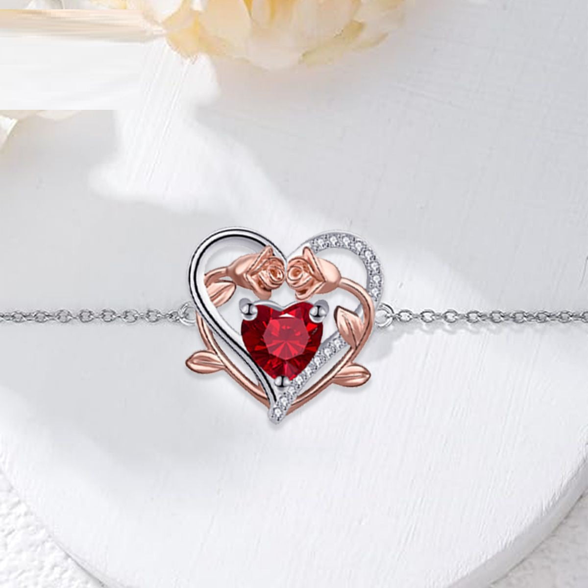 Bracciale cuore rosa