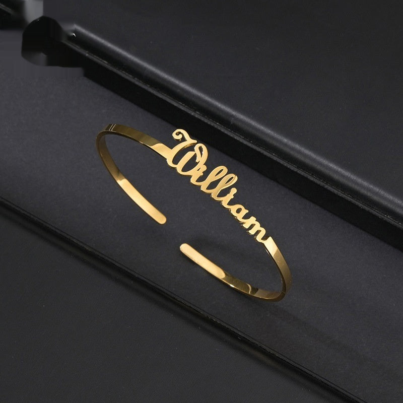 Bracciale lettere acciaio inox