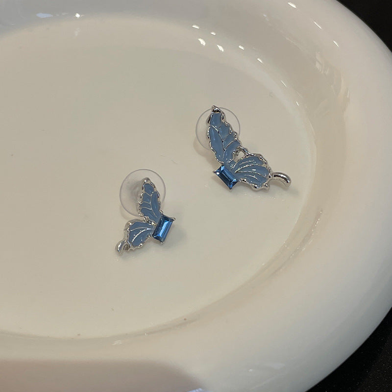 Orecchini farfalla blu