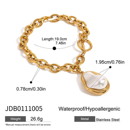 Bracciale in acciaio con placcatura oro