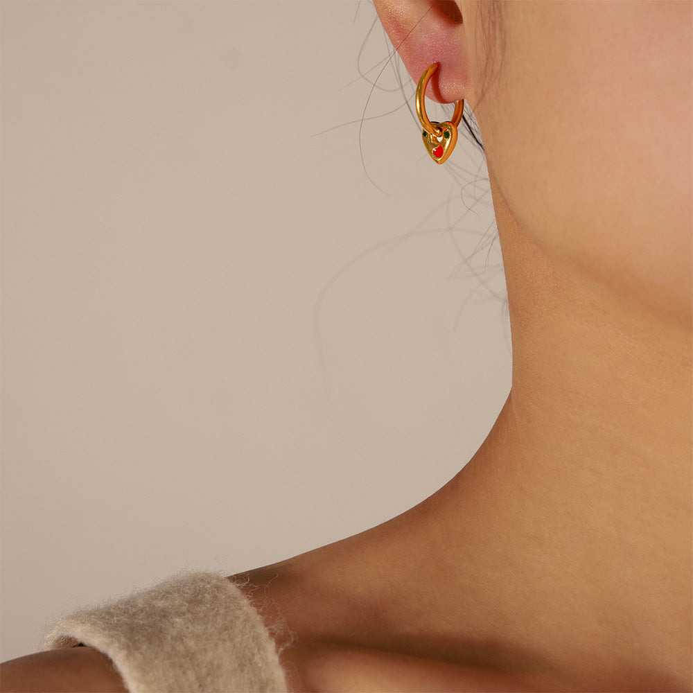Charm cuore smaltato