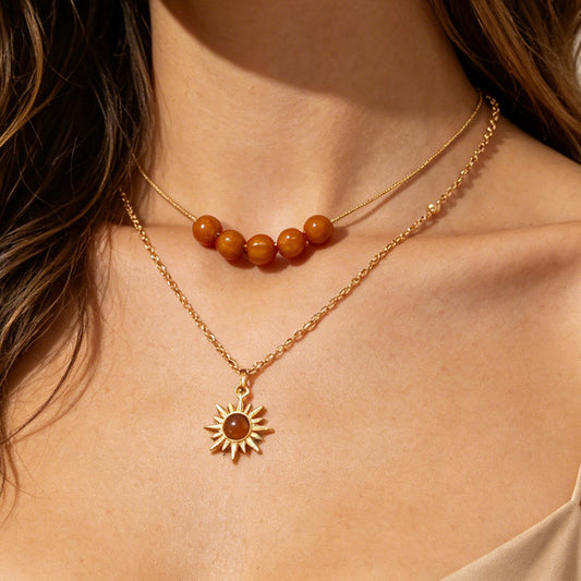 Collana girasole occhio di tigre