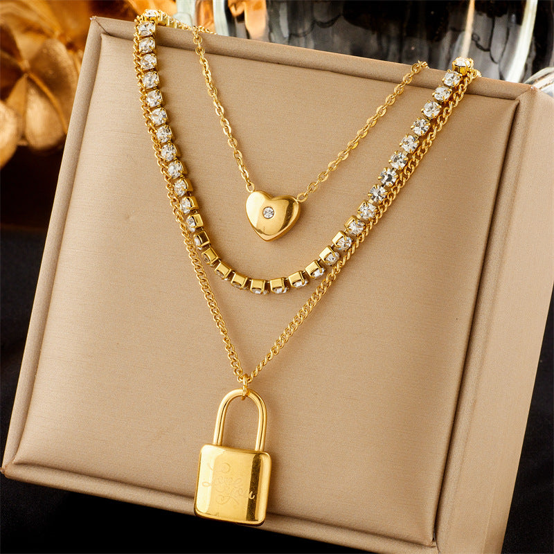Collana doppio pendente quadrato