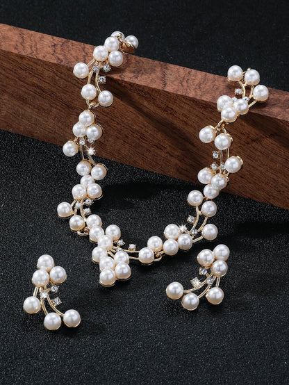 Set perle collana e orecchini