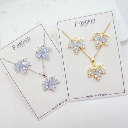 Orecchini zircone placcati oro set