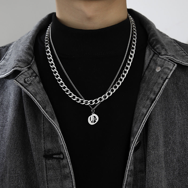 Collana Lettera Titanio