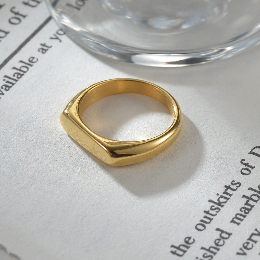 Anello acciaio titanio donna