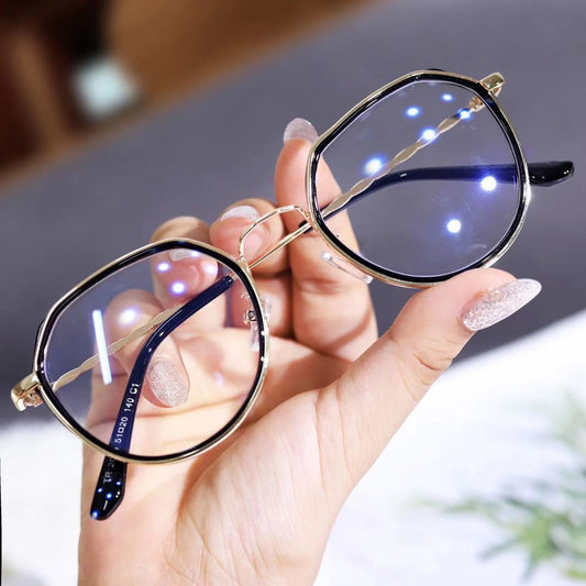Occhiali poligonali anti-luce blu