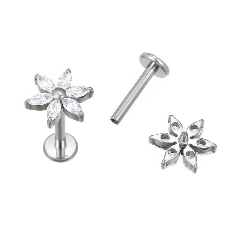 Piercing titanio fiore