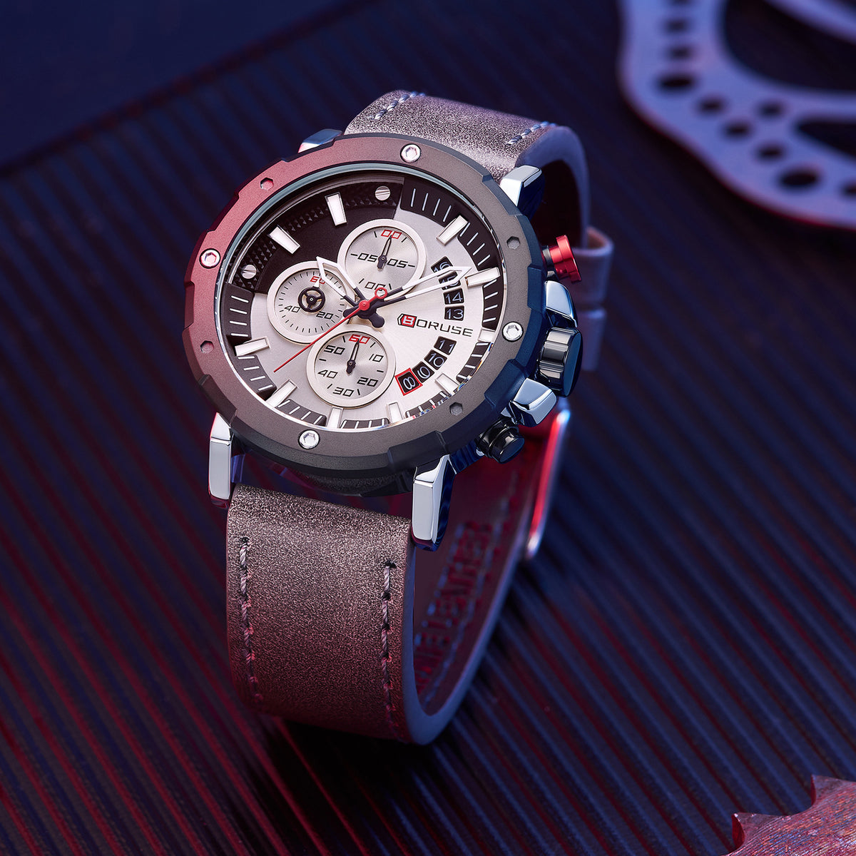 Orologio quarzo pelle impermeabile