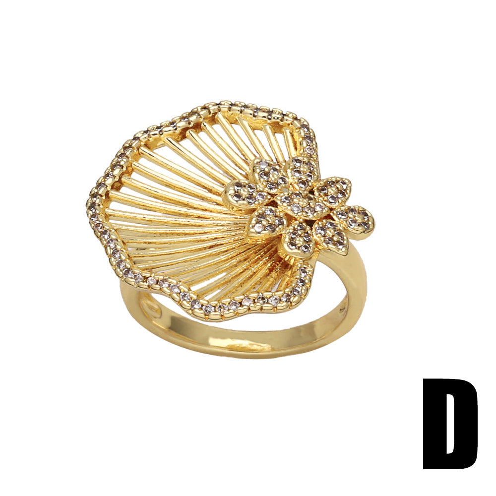Anello amore zirconi dorato