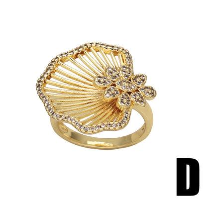 Anello amore zirconi dorato