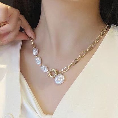 Collana perla barocca argento retrò