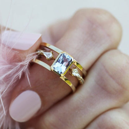 Anello zirconi vintage